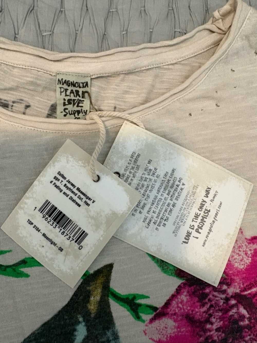 Magnolia Pearl NWT Messenger Viggo Long Sleeve Tee - Top 3104 in Moonlight, OSFM - Picture 8 of 11
